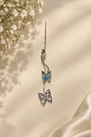 Silver Butterfly Rida Pin