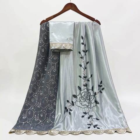 Silver Grey German Silk Rida