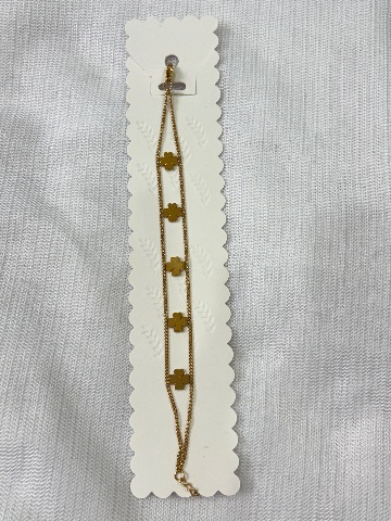 Clove leaf charm bracelet