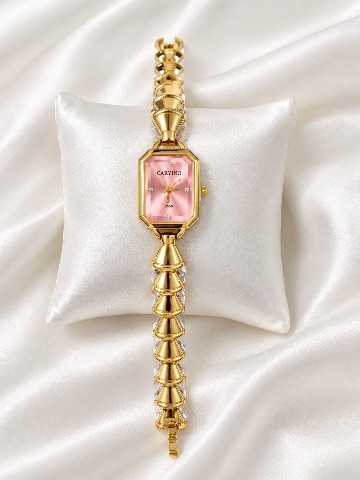 Pink dial watch
