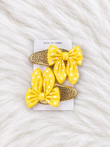 🎀 Cute Polka Dot Bow Hair Clips 🎀