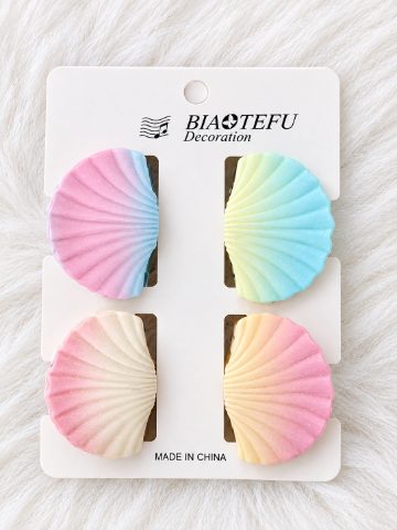🐚✨ Pastel Shell Hair Clips – Cute & Trendy